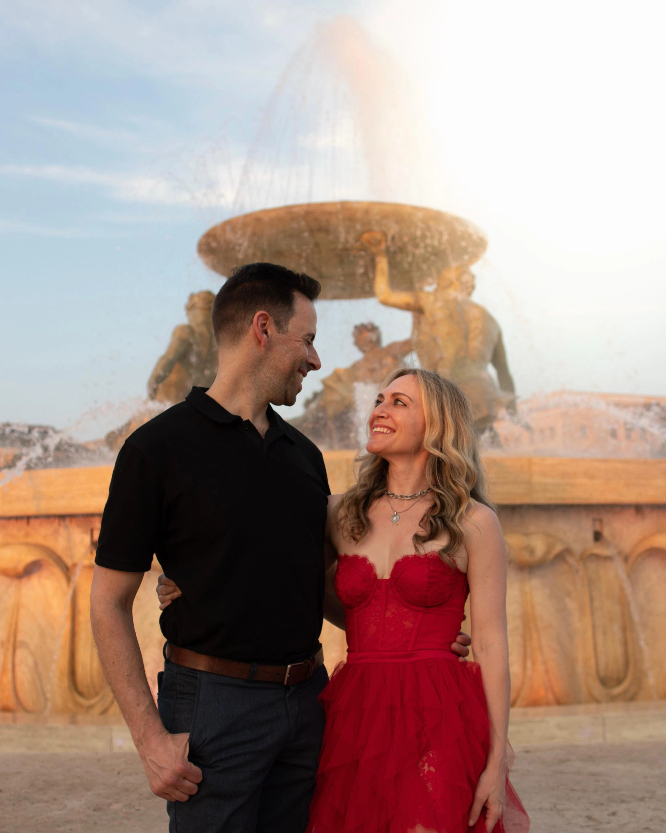 An Evening at the Triton Fountain